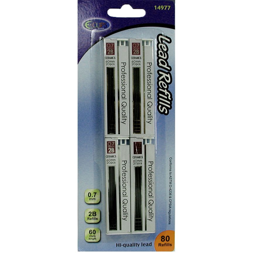 Wholesale Footwear 2B LEAD REFILLS, 4BOXES, 0.5MM BLISTERED