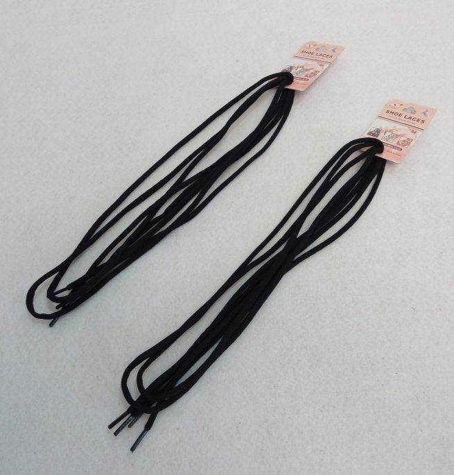 Wholesale Footwear 54" Round Shoe Strings [black]