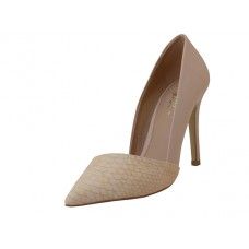 Wholesale Footwear Women's Mixx Shuz High Heel Pump Bride Shoe Beige Color
