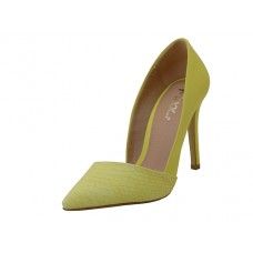 Wholesale Footwear Women's Mixx Shuz High Heel Pump Bride Shoe Yellow Color