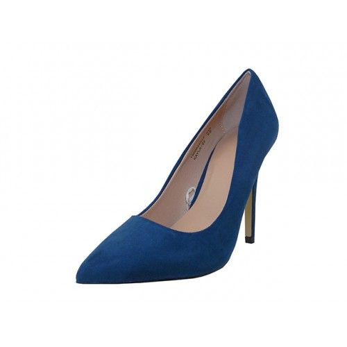 Wholesale Footwear Women's Micro Fiber Mixx Shuz High Heel Pump Bride Shoe In Navy