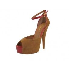 Wholesale Footwear Women's "mixx Shuz" High Heel With Ankle Strip Sandal Camel Color