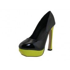 Wholesale Footwear Women's Mixx Shuz High Heel Pump Bride Shoe Black/red 2 Tone Color Size 5.5-10