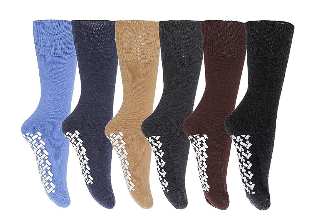 Wholesale Footwear Yacht & Smith Men's Thermal Non Slip Gripper Bottom Tube Socks