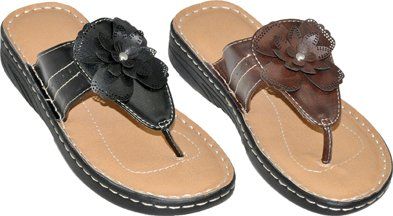 Wholesale Footwear Girls Assorted Color Flip Flops With Flower