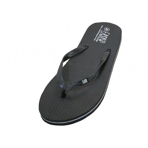 Wholesale Footwear Men's Rubber Zori Flip Flops Black Only