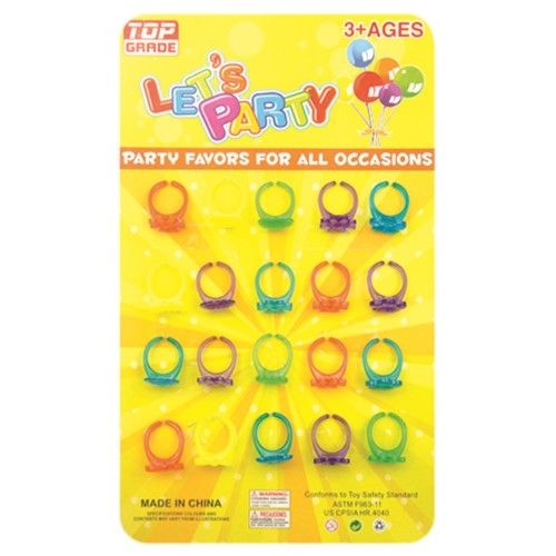Wholesale Footwear Party Favor Twenty Piece Flower Rings