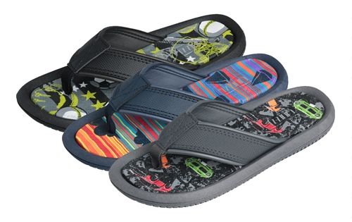 Wholesale Footwear Boys' Flip Flops With Soft Rubber Soles