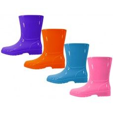 Wholesale Footwear Children's Water Proof Plain Rubber Rain Boots