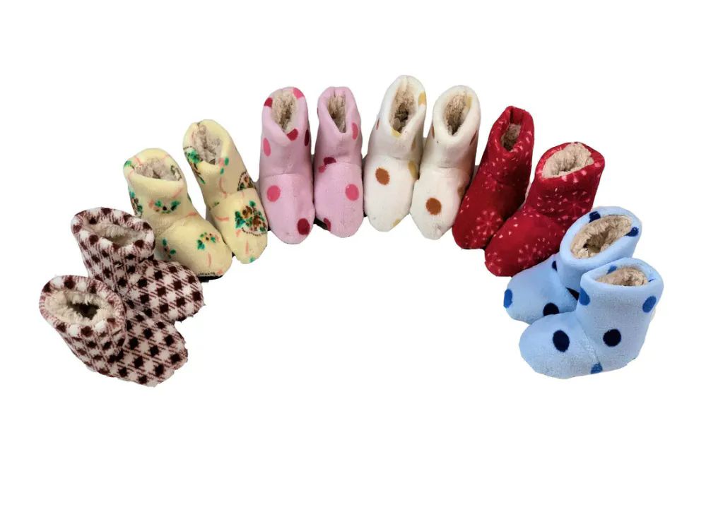 Wholesale Footwear Girls Slipper Boots Multicolored
