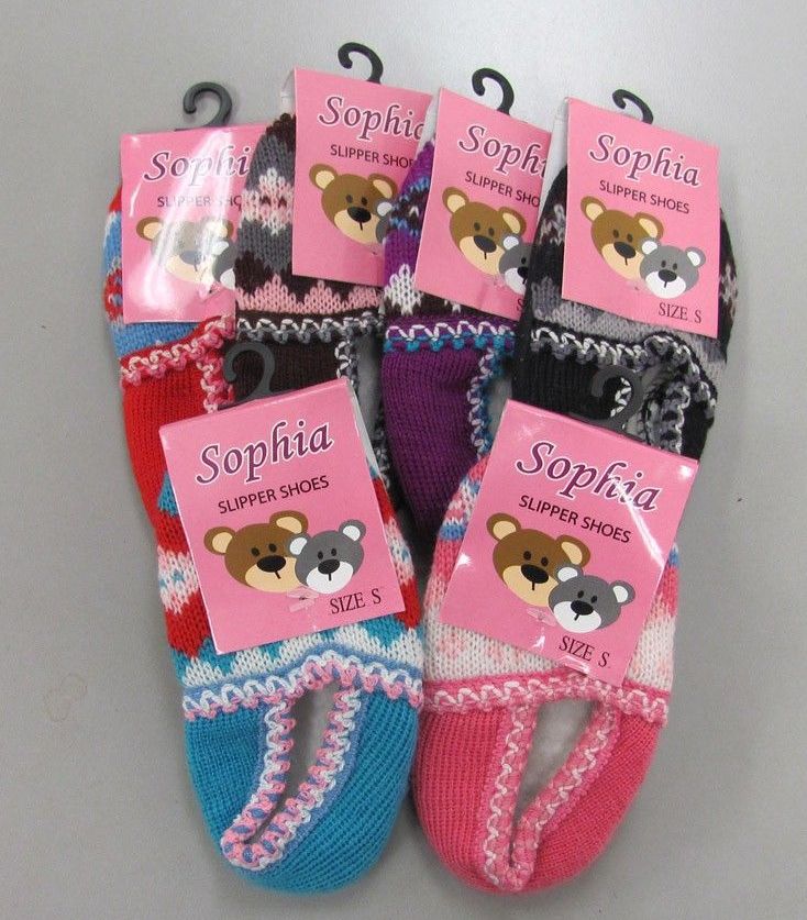 Wholesale Footwear Girls Knit Slippers Booties