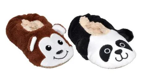 Wholesale Footwear Toddler's Soft Plush Animal Slippers