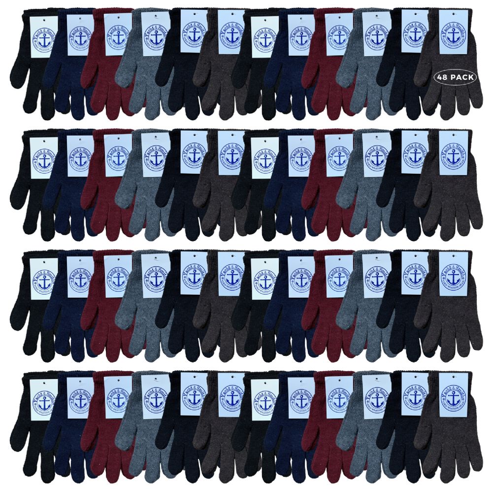 Wholesale Footwear Yacht And Smith Men's Winter Gloves In Assorted Colors