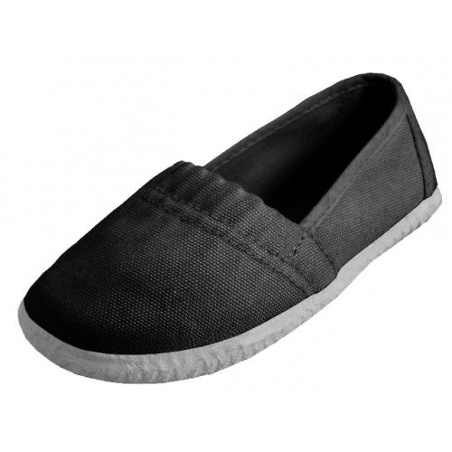 Wholesale Footwear Toddler's Elastic Upper Slip On Canvas Shoes ( *black Color )