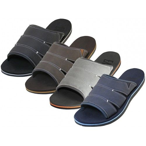 Wholesale Footwear Men's Soft Slide Sandals