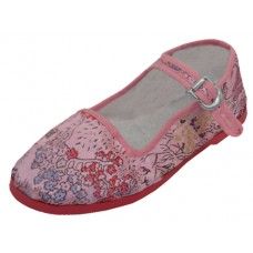 Wholesale Footwear Youth's Satin Brocade Upper Classic Mary Jane Shoes In Pink