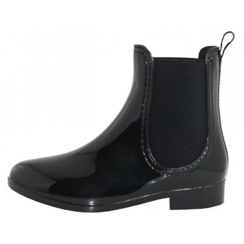 Wholesale Footwear Women's 6.5 Inches Ankle Height Water Proof Solid Color Rubber Rain Boots