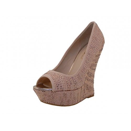 Wholesale Footwear Women's Mixx Shuz Open Toe High Platform Sandal In Nude Sizes 5.5-10