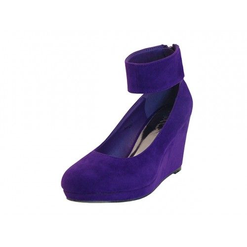 Wholesale Footwear Women's "mixx Shuz" High Platform With Ankle Strap Sandal ( *violet Color )