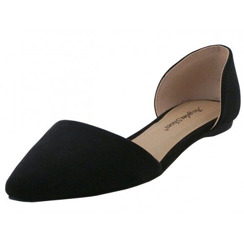 Wholesale Footwear Women's "angeles Shoes" Slip On Ballet Flat ( *black Color