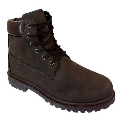 Wholesale Footwear Men's Pu Leather Workboots Brown
