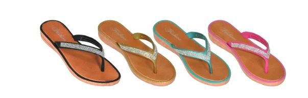 Wholesale Footwear Womens Rhinestone Flip Flop