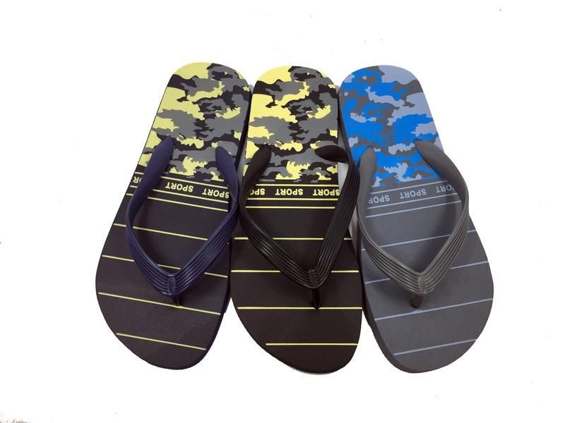 Wholesale Footwear Mens Flip Flops Army Print