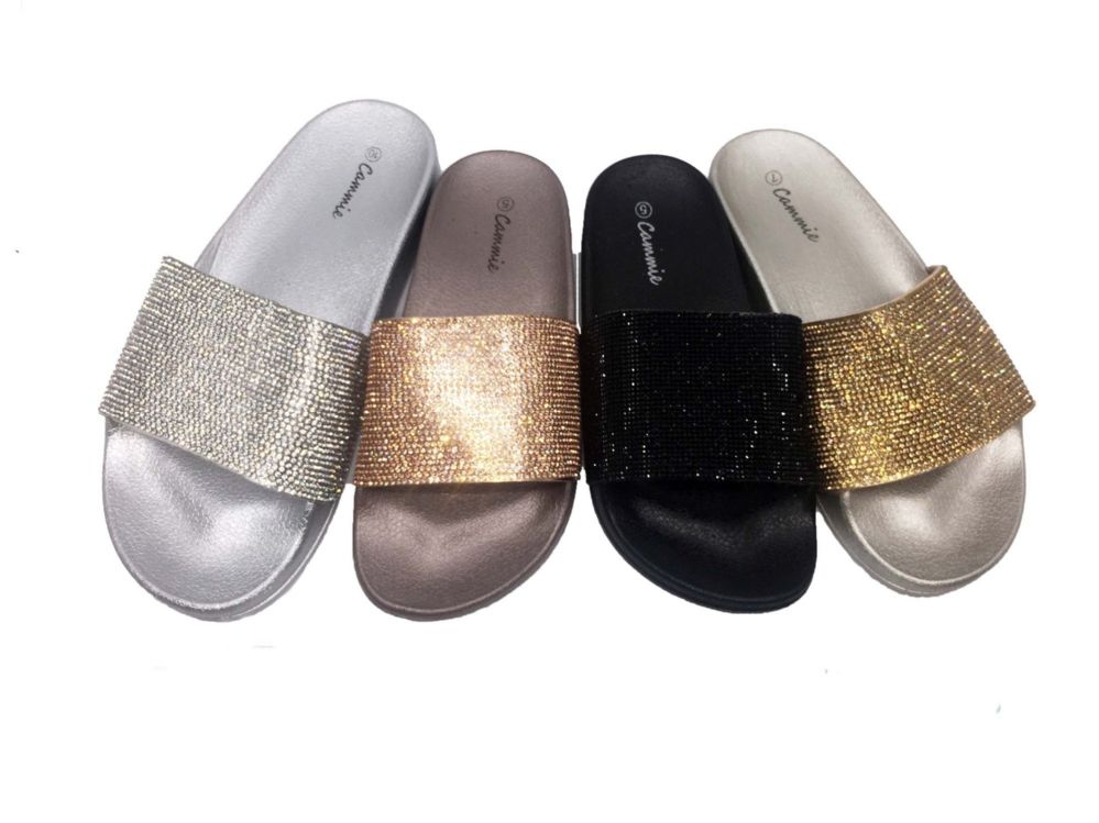 rhinestone slide sandals wholesale