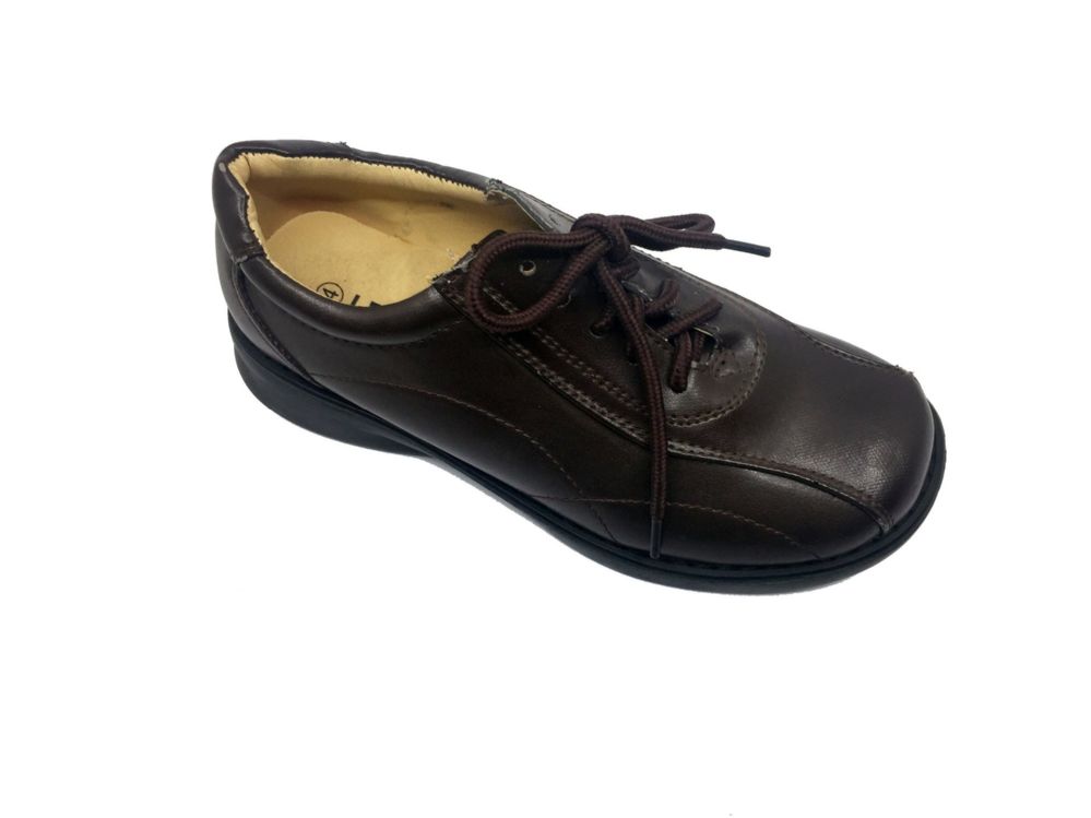 Wholesale Footwear Kids ConstructioN-Style Boots With Laces And Side Zipper In Brown