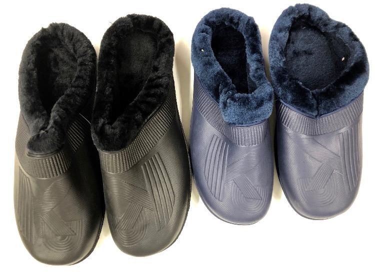 Wholesale Footwear Men's Winter Clogs With Plush Fur Warm Lining - Assorted Colors