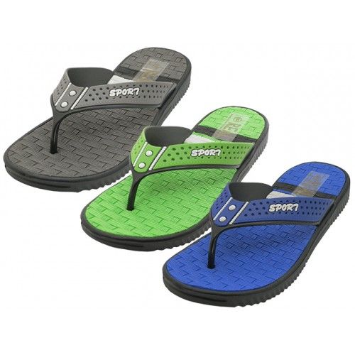 Wholesale Footwear Men's Real Soft Comfortable Sport Thong Sandals