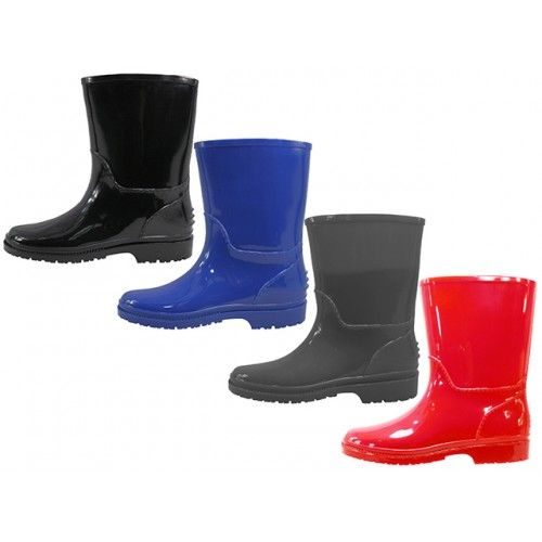 Wholesale Footwear Youth's Water Proof Soft Plain Rubber Rain