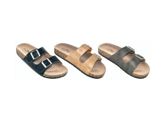 WHITE MOUNTAIN Women's Helga Double-Buckle Sandals