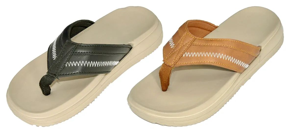 Wholesale Footwear Assorted Mens Retro High Sole Slippers