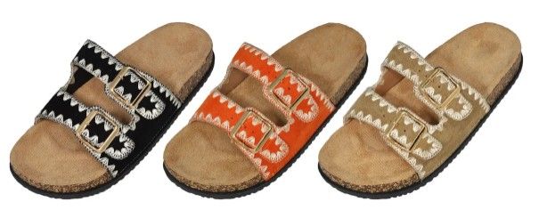 Wholesale Footwear Assorted Ladies Boho Buckle Sandals