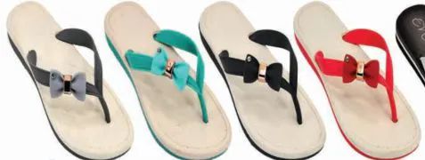 Wholesale Footwear Womens Flat Sandals Bow Embellished Flip Flops Sandal