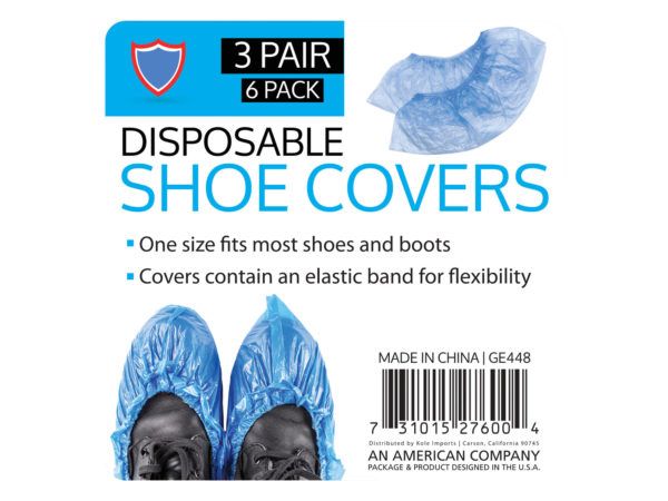 Wholesale Footwear 6 Pack Shoe Covers (3 Pairs)
