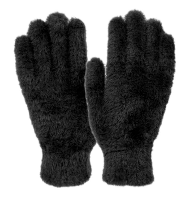 Wholesale Footwear Ladies Soft Fur Winter Glove In Black