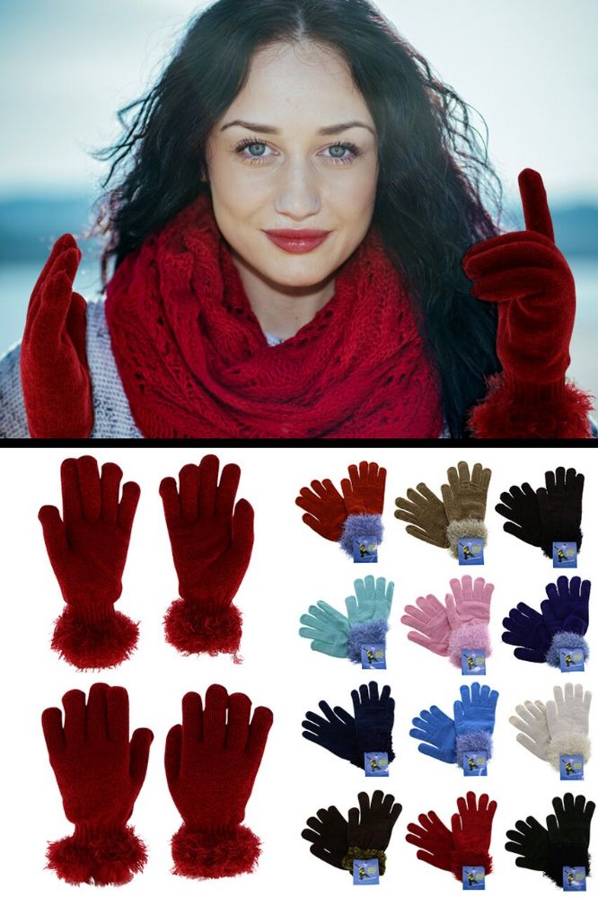 Wholesale Footwear Fuzzy Fashion Winter Gloves