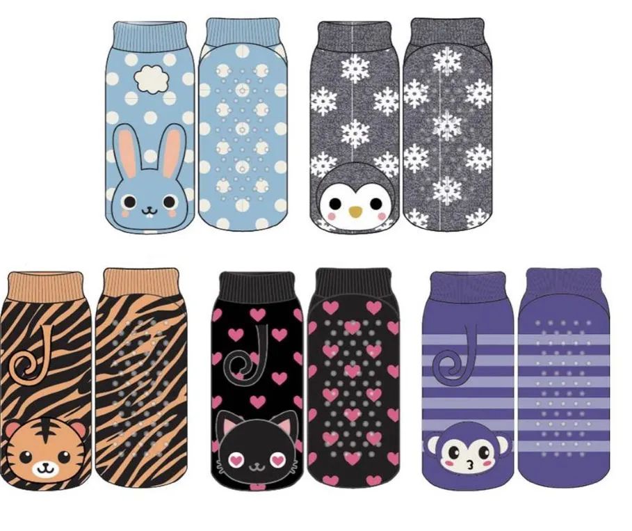 Wholesale Footwear Kids Polar Extrreme Thermal Sock Footie Critter Design
