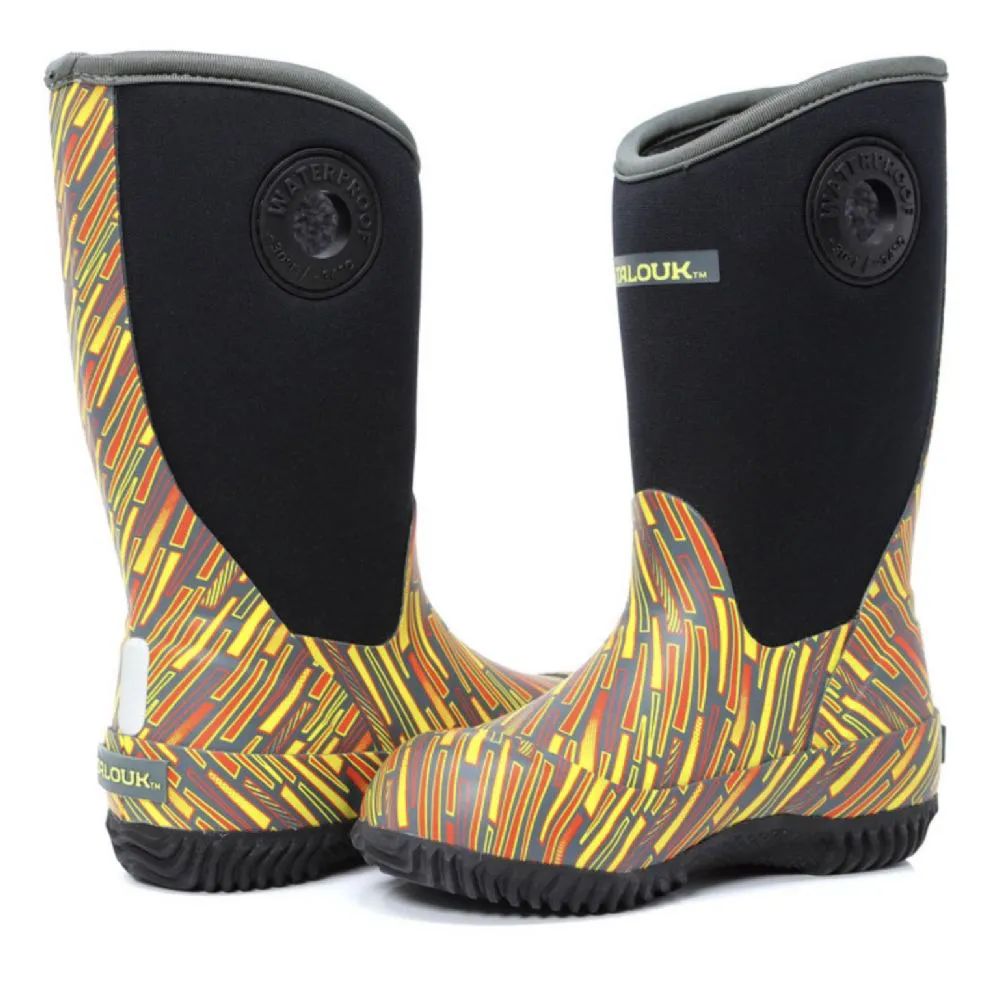 Wholesale Footwear Kids Premium High Performance Insulated Rain Boot In Yellow Zap