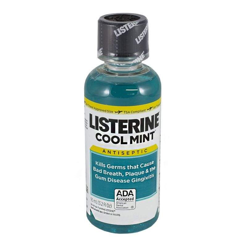 Wholesale Footwear Travel Size Listerine Cool Mint Mouthwash - 3.2 Oz.