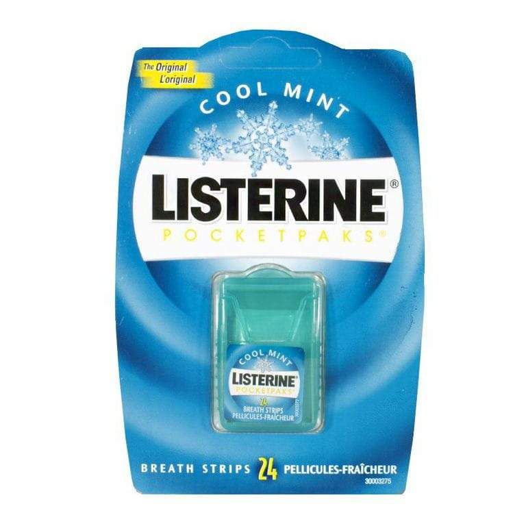 Wholesale Footwear Listerine Cool Mint Pocketpaks Breath Strips - Pack Of 24