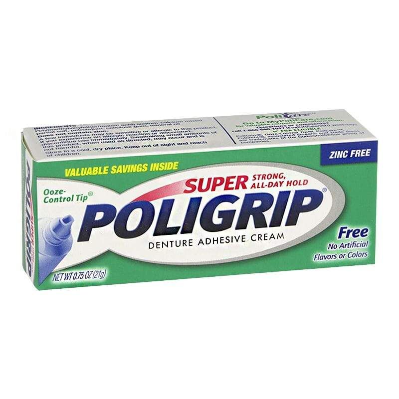 Wholesale Footwear Super Poligrip Denture Adhesive Cream Travel Size - 0.75 Oz.