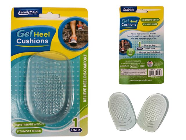 Wholesale Footwear 1 Pair Gel Heel Cushion Insoles