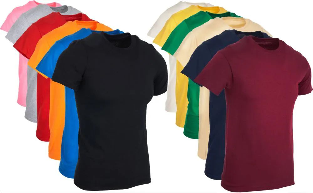 Wholesale Footwear Mens Cotton Short Sleeve T Shirts Mix Colors Size Small