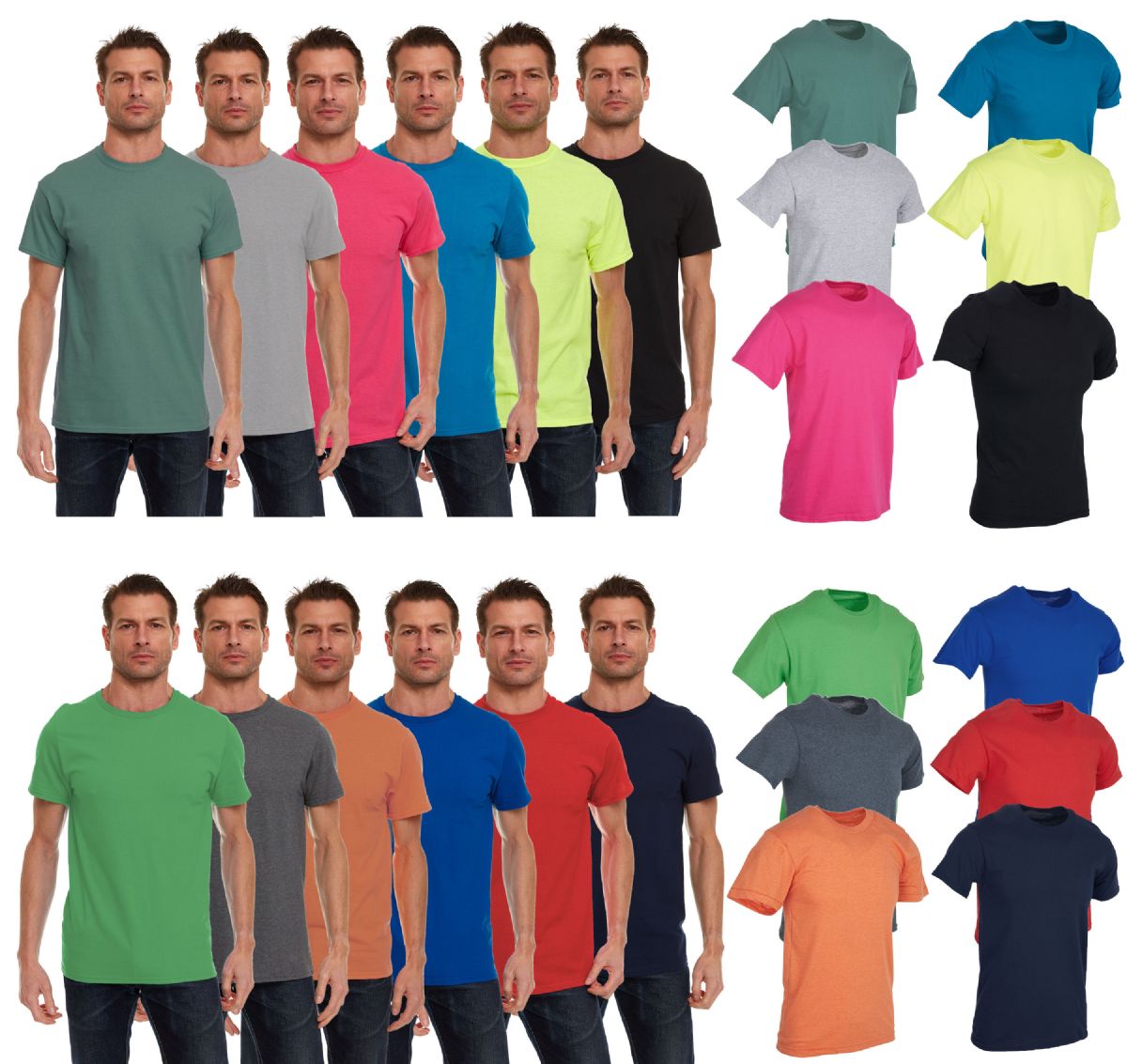 Wholesale Footwear Mens Cotton Short Sleeve T Shirts Mix Colors Size 2xl