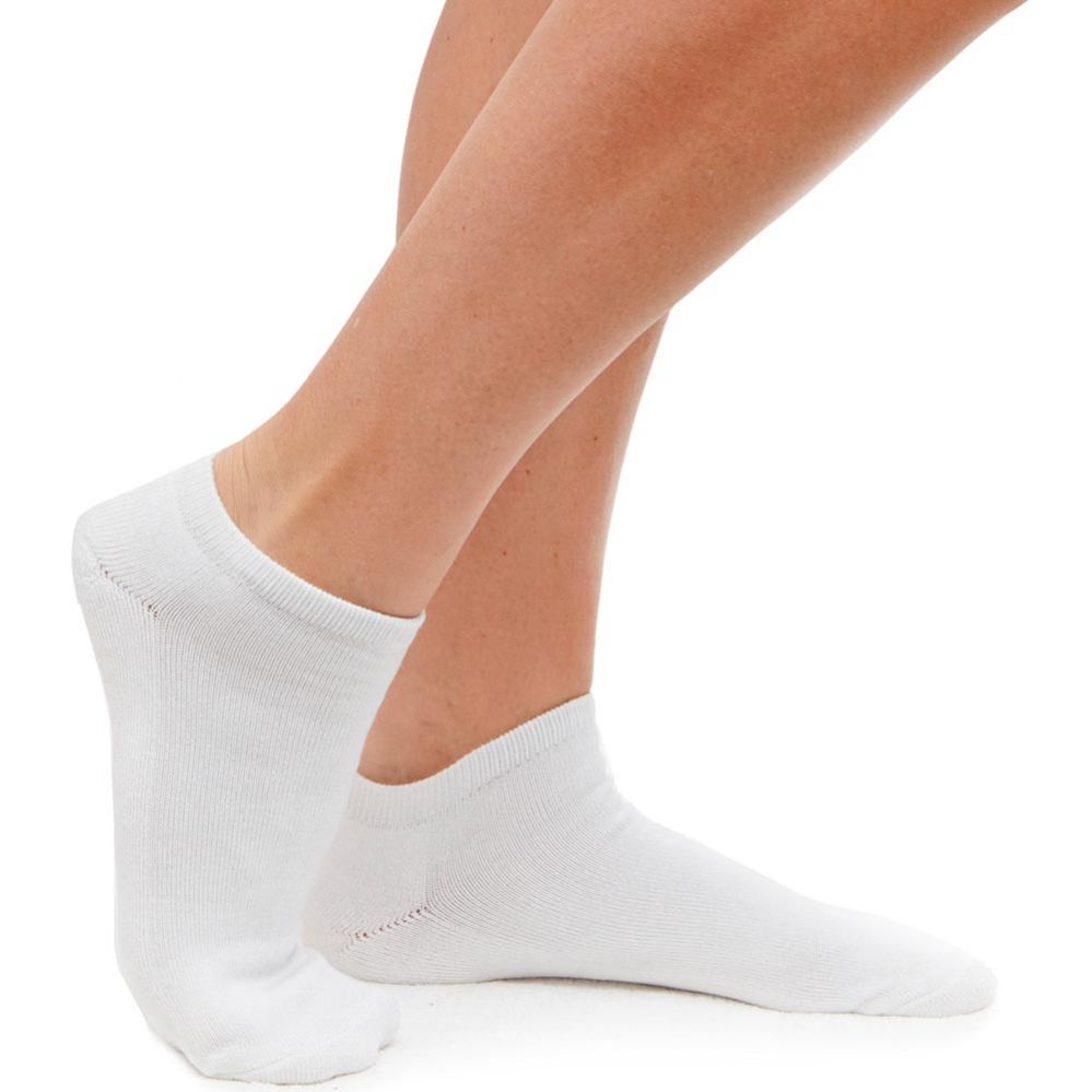 Wholesale Footwear Yacht & Smith Kids No Show Cotton Ankle Socks Size 6-8 White Bulk Pack