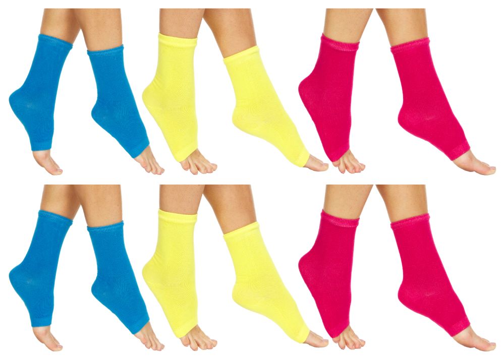 Wholesale Footwear Yacht & Smith Womens Assorted Color Open Toe Flip Flop Pedicure Socks