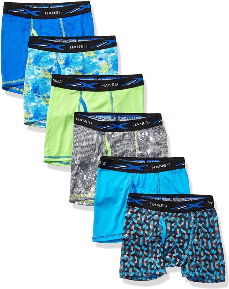 Wholesale Footwear Hanes Boys Boxer Brief Assorted Prints Size Large